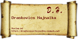 Draskovics Hajnalka névjegykártya