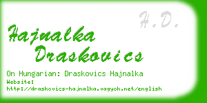 hajnalka draskovics business card